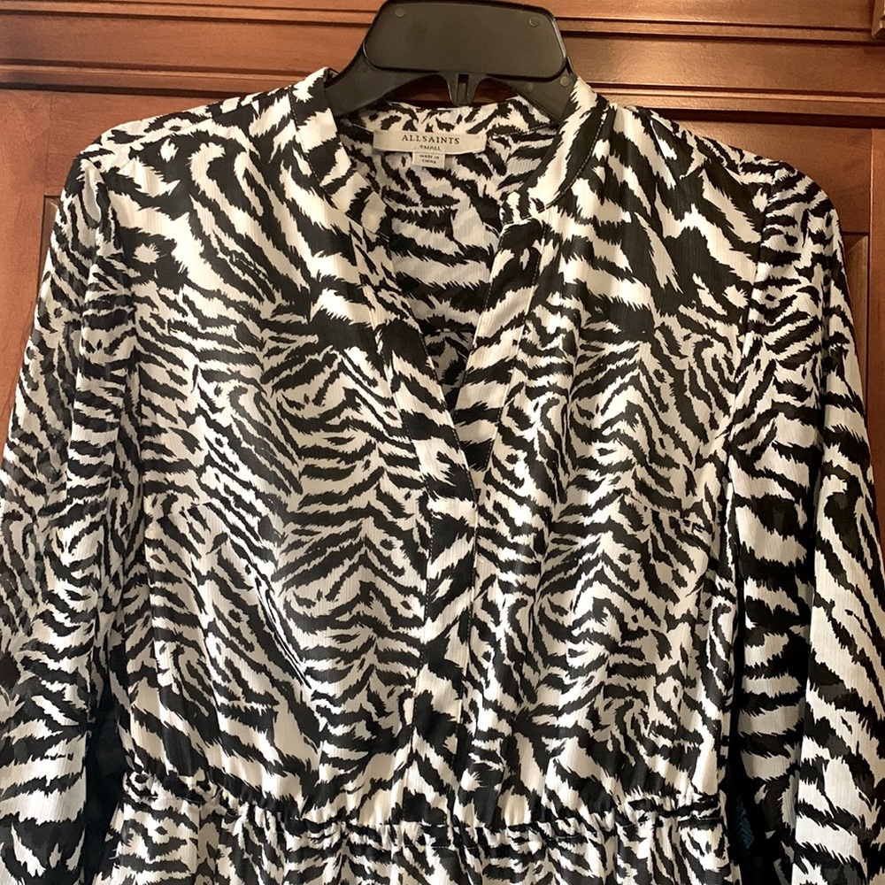 All Saints animal print mini dress. Size small. EUC